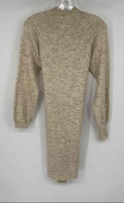 Lauren Conrad Womens Beige Long Sleeve Mock Neck Belted Sweater Dress Size M - Image 1 of 4