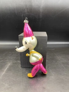 "Adorno de vidrio soplado ratón italiano vintage De Carlini 6"" de alto" - Imagen 1 de 7