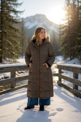 Ladies Free Country Long Down Poly Tech Parka 1X NWT - Image 1 of 2