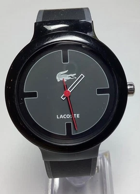 Lacoste Watch Black  Gray Silicone LC461292226 WR 3ATM New Battery - Image 1 of 4