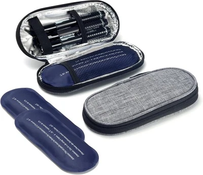 Tragbare Kühltasche für Medikamente, Diabetiker, Insulin-Tragetasche mit 2 Kühla - Bild 1 von 4