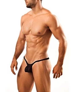 New Joe Snyder Black Mesh Tanga Bulge Thong Small S - Picture 1 of 2