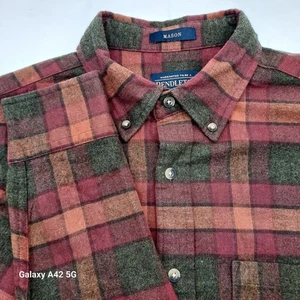 Pendleton Mason kariertes langärmliges Baumwollhemd mit Knopfleiste - Herren Medium - Bild 1 von 7