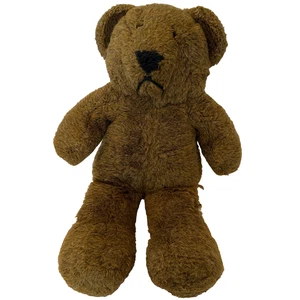 DE COLECCIÓN 1993 BÁSICO OSO MARRÓN 18" PELUCHE RELLENO POR MÍ HECHO A MANO EN EE. UU. REPARACIÓN TLC - Imagen 1 de 16