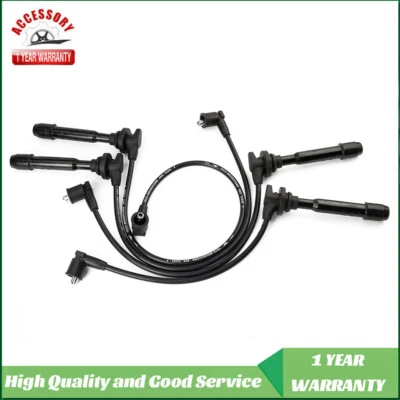 4x Ignition Spark Plug Cable Wires Fits Hyundai Elantra Tiburon Kia Soul Spectra - Изображение 1 из 4