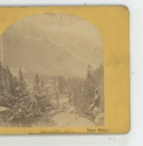 Mont Blanc Swiss Alps Stereoview - Imagen 1 de 3