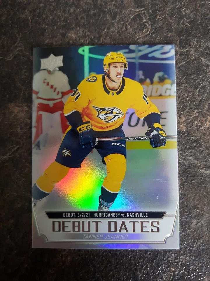 2022-23 Upper Deck Series 1 Debut Dates Tanner Jeannot Card# DD-24 - Image 1 of 2