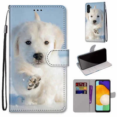 Funda tipo billetera de cuero magnético con soporte para Samsung A13 A53 5G A14 A32 A42 A52 Foto 1 de 4