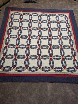 Anillo DOBLE BODA DOBLE ACOLCHADO ALGODÓN Colores Patrióticos Foto 1 de 4