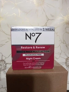 No7 Restore & Renew Face & Neck Multi Action Fragrance Free Night Cream - 1.69oz - Picture 1 of 1