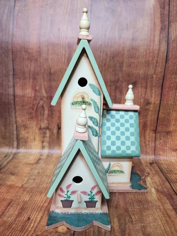 Decorative Deluxe 3 Section Bird HouseDetails 4 Openings Cover