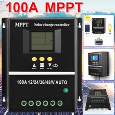 Auto MPPT Solar Charge Controller 100A 80A 60A LCD 12V/24V/36V/48V LCD &Dual USB