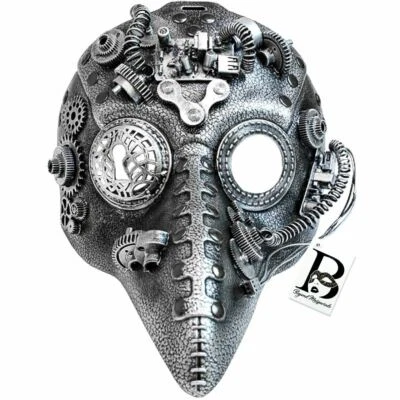 Máscara Plague Doctor Steampunk Máscara de Pássaro Máscara Mad Max Cosplay Máscara de Halloween - Imagem 1 de 4