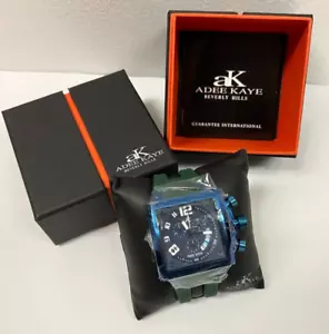 Adee Keye AK 7115 Blue Square White DigetPersonal Dark Green Band Collection NEW - Picture 1 of 8