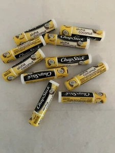 CHAPSTICK ALOHA COCONUT Lip Balm Lot of 10 New Sealed INVENTORY REDUCTION! - Picture 1 of 2