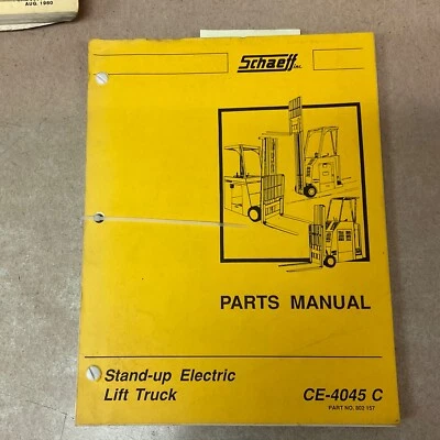 Manual de piezas Schaeff CE-4045C LIBRO LISTA CATÁLOGO CARRETILLA ELEVADORA ELÉCTRICA GUÍA Foto 1 de 4
