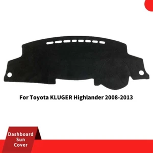 Suede Black Dashboard Sun Cover For Toyota KLUGER Highlander 2008-2013 Dash Mat - Picture 1 of 10