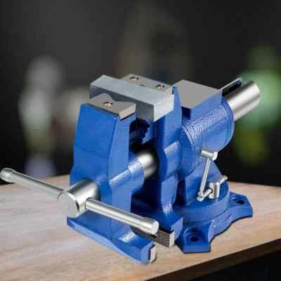 6 In. Heavy-Duty Bench Vise Pipe Vise Bench 30Kn Clamping Force for Clamping New - Image 1 of 4