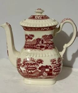 Copeland Spode Tower Pink & White Coffee Pot - Picture 1 of 5