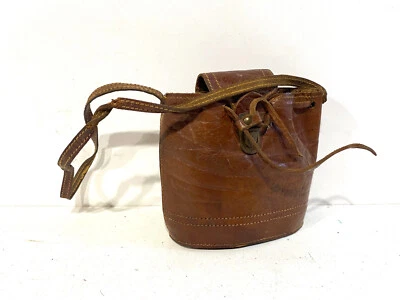 Ancienne Bourse Sacoche en Cuir Vintage Militaire ? pour Jumelles ? - Photo 1/4