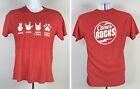 Raising Canes Chicken Fingers Peace Love Rock & Roll T Shirt Mens Small