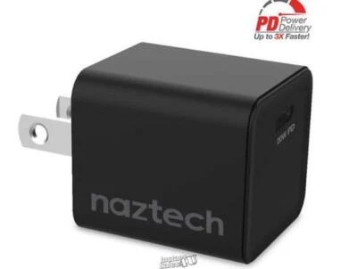 Naztech 20W PD Mini Fast Wall Charger Black - Image 1 of 2