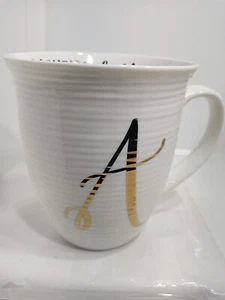 LETTER "A" MONOGRAM MUG. INITIAL "A" COFFEE MUG. "A" DECO MUG. B359 - Picture 1 of 14