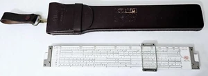 Post 1460 Versalog Slide Rule 1964 Hemmi Bamboo Japan w/ Leather Case Vintage - Picture 1 of 24