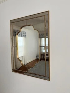 Frosted Large Decorative Wall Mirror - Picture 1 of 6