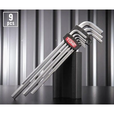 TONE Long Hex Key Wrench Set L-Type with Holder AL900 9 Tools Free shipping - Image 1 of 4