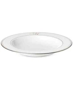Lenox Federal Platinum Monogram Pasta/Rand Suppenschüssel, Schrift Buchstabe M - Bild 1 von 5