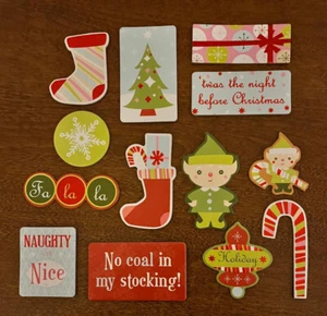 Scrapbooking vari Natale 13 articoli - NUOVO senza confezione - Foto 1 di 1