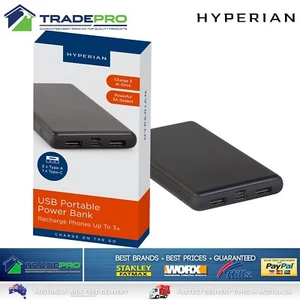 Hyperian USB-C Portable Battery Power Fast Charger Bank Rapid 10000Mah Powerbank - Photo 1 sur 7