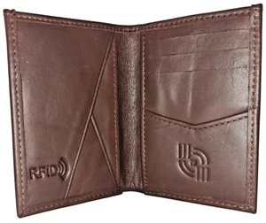 Premium Cow Grain Oily Pull up Leather Handmade Card Holder, Color: Brown,CH-215 - Picture 1 of 14