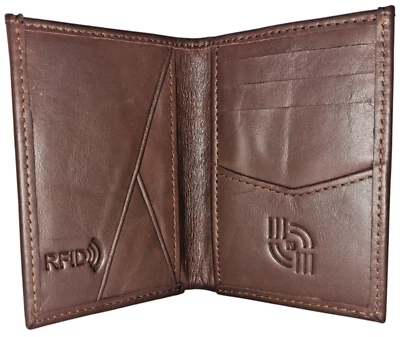 Premium Cow Grain Oily Pull up Leather Handmade Card Holder, Color: Brown,CH-215 - Image 1 of 4