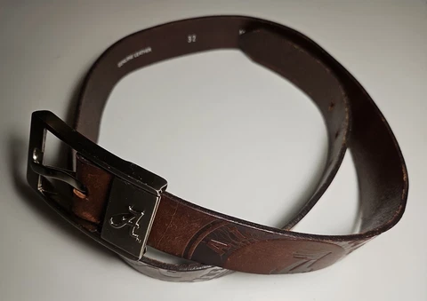 Alabama Crimson Tide Brandish Leather Belt - Brown Sz 32 Cover
