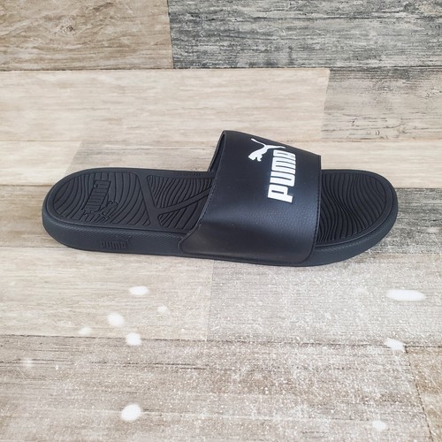 Sandali uomo Puma Cool Cat 2.0 taglia 11 nero bianco logo punta aperta slip on slide