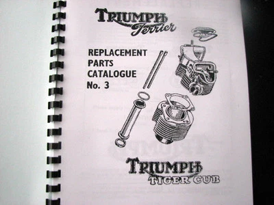 TRIUMPH T15 150cc & T20 200cc PARTS BOOK MANUAL No. 3 1956 - TPC03P (SECONDS) - Image 1 of 2