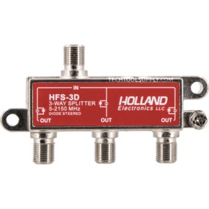Holland HFS-3D 3-Way Coax Splitter Dish Network Approved Hopper & Joey - New - Picture 1 of 2