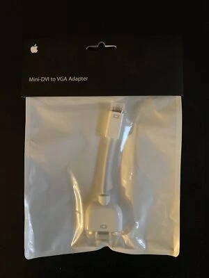 NEW - Genuine Apple Mini-DVI to VGA Adapter M9320G/A - Mini DVI - VGA - Image 1 of 2