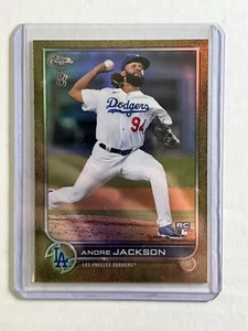 2022 Topps Chrome Ben Baller Andre Jackson RC Los Angeles Dodgers /50- GOLD - Picture 1 of 2