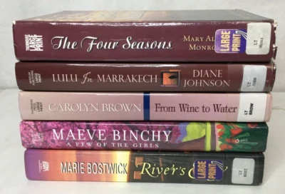 Lot of 5 LARGE PRINT Women's Fiction Books - Hardcover General Fiction Life Love - Image 1 of 4
