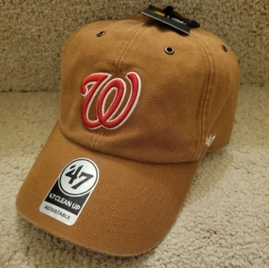 BRAND NEW - RARE Washington Nationals CARHARTT '47 Clean Up Adjustable Hat cap - Picture 1 of 6
