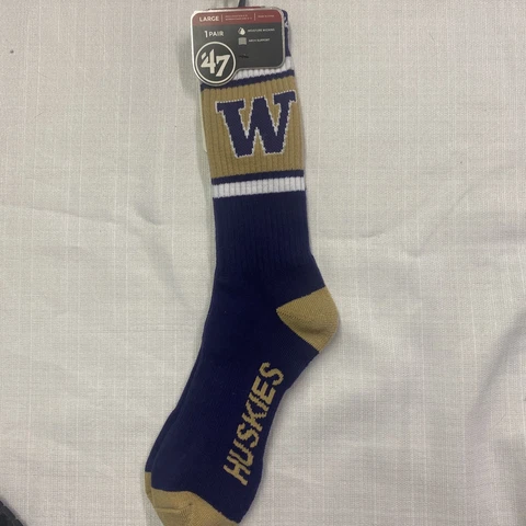 Washington Huskies 47 Brand Duster Crew Socks Cover