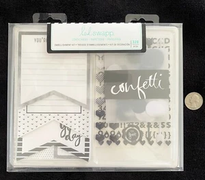 Heidi Swapp Stationery Embellishment Note Card Kit - For You Theme - Black  - Picture 1 of 2