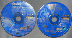 Resident Evil -- CODE: Veronica (Sega Dreamcast, 2000) Discs Only Tested