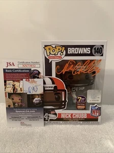 Funko POP! Nick Chubb #140 firmado por Nick Chubb 7BAP 105 PIEZAS CERTIFICADO DE AUTENTICIDAD JSA - Imagen 1 de 12