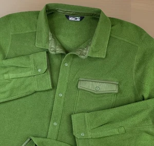 Stio Turpin Shirt Fleece Snap Front Pine Green Outdoors Shacket Men Sz 2XL - Picture 1 of 11