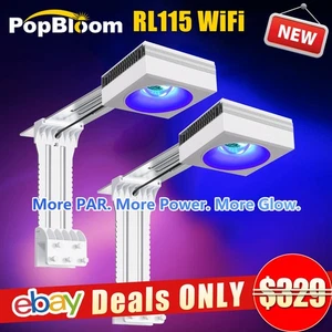 PopBloom RL115 WiFi LED Reef Aquarium Light for 48" 120cm Marine Coral Reef Tank - Picture 1 of 13