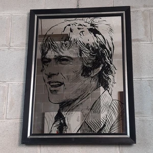 Robert Redford Spiegel Siebdruck Portrait Kino Pop Art Vintage 70er Jahre - Bild 1 von 10